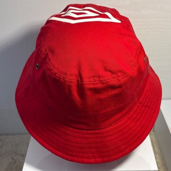 Canada Hat Soccer Red Bucket S/M 100% Cotton Embroidered Maple Leaf Design - Picture 3 of 5